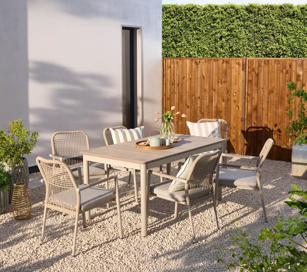 Vista 4-6 Seat Extendable Garden Dining Set 5056771098994